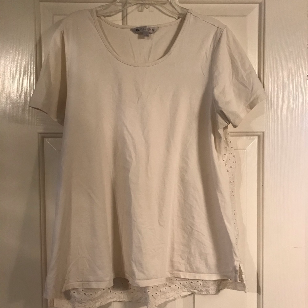 White Top With a Patterned Back